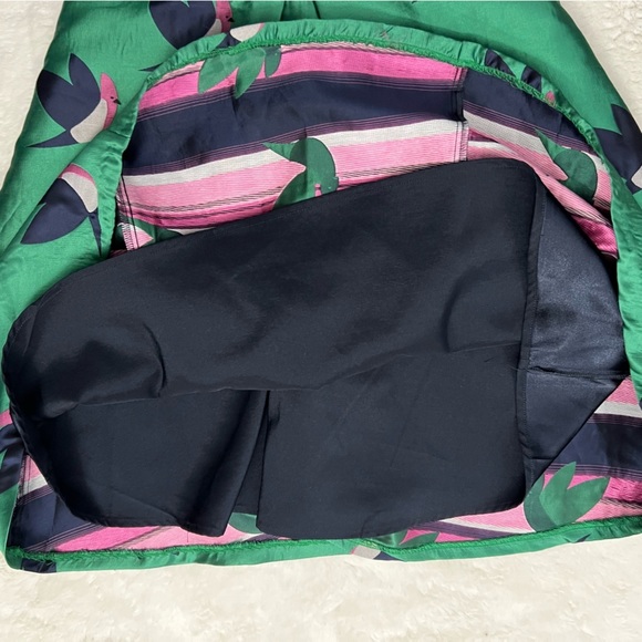 Eva Franco Birdie Print Fit & Flare Green Dress - Picture 9 of 13